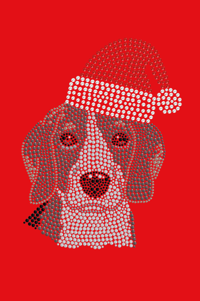 Beagle with Santa Hat - Womens Tee