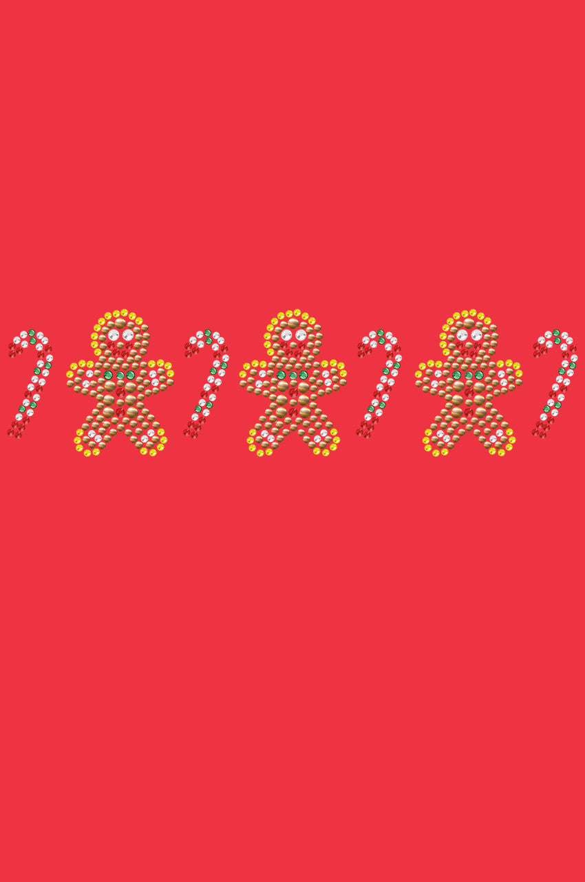 Gingerbread Men & Candy Canes - Womens T-shirt