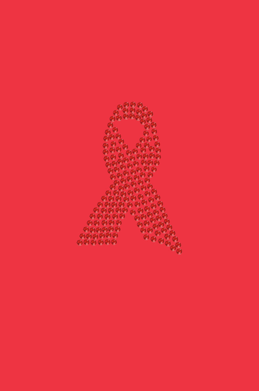 Ribbon (Red Rhinestones) - Women's T-shirt