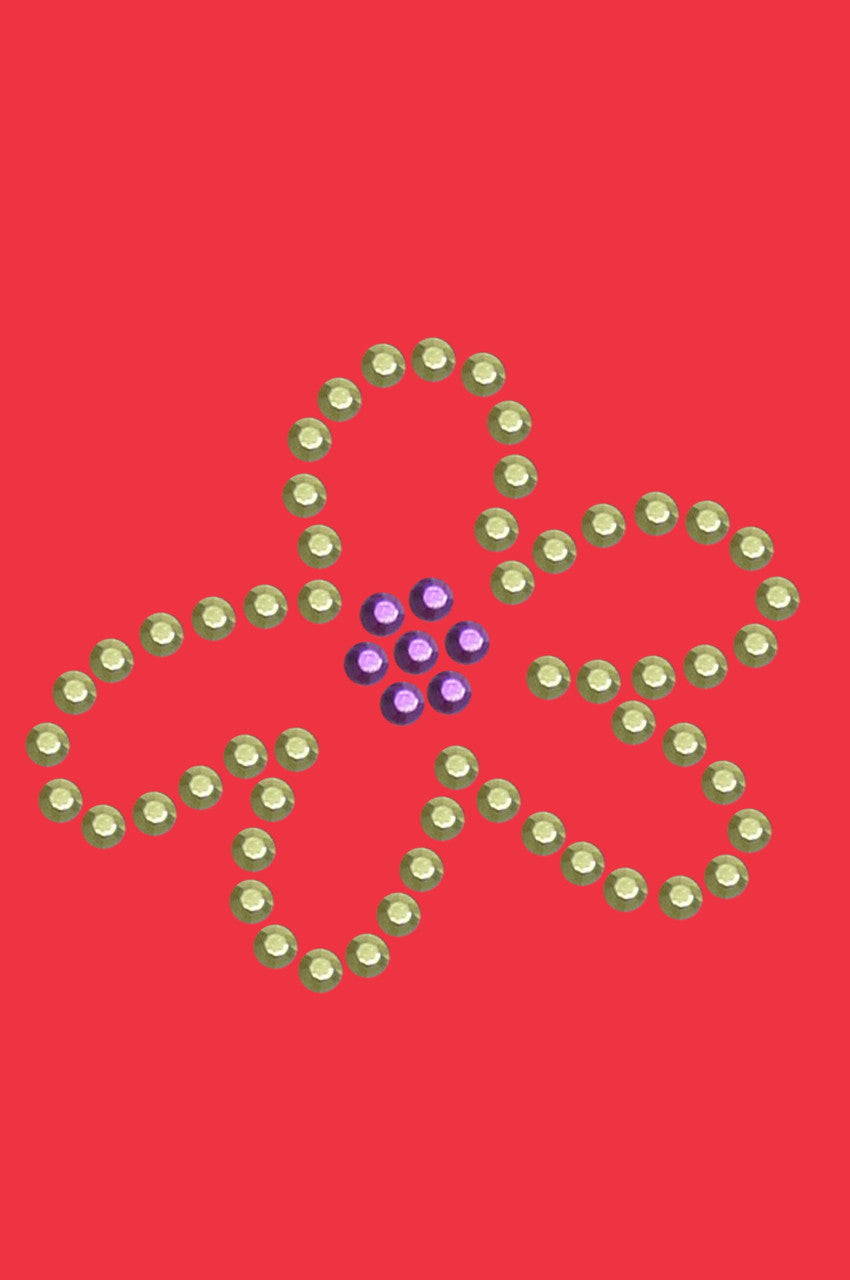 Lime & Purple Flower - Womens T-shirt