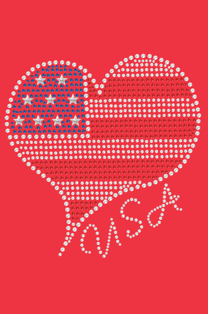 Patriotic American Heart 3 - Womens T-shirt