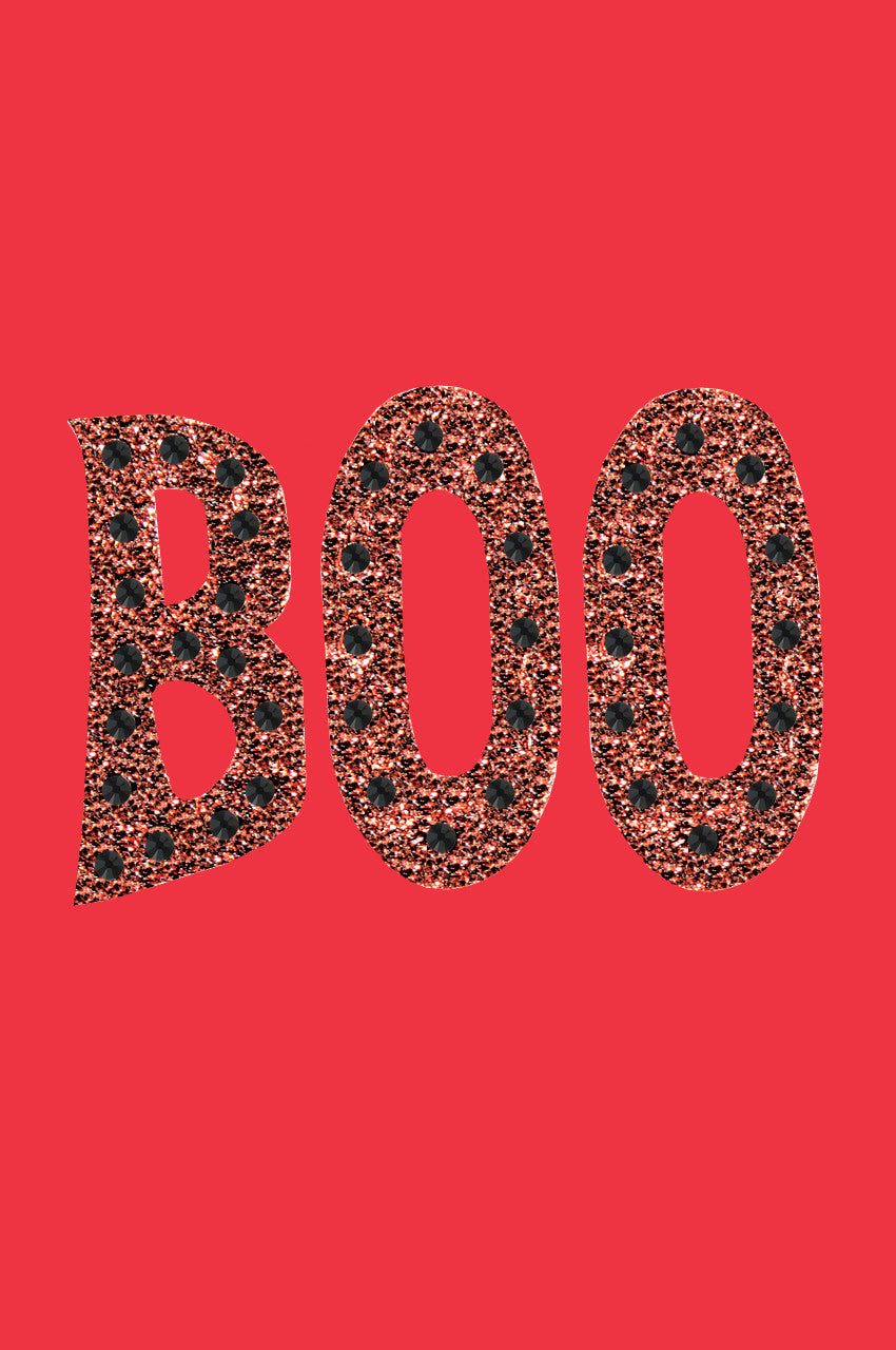 Orange Glitter Boo - Womens T-shirt