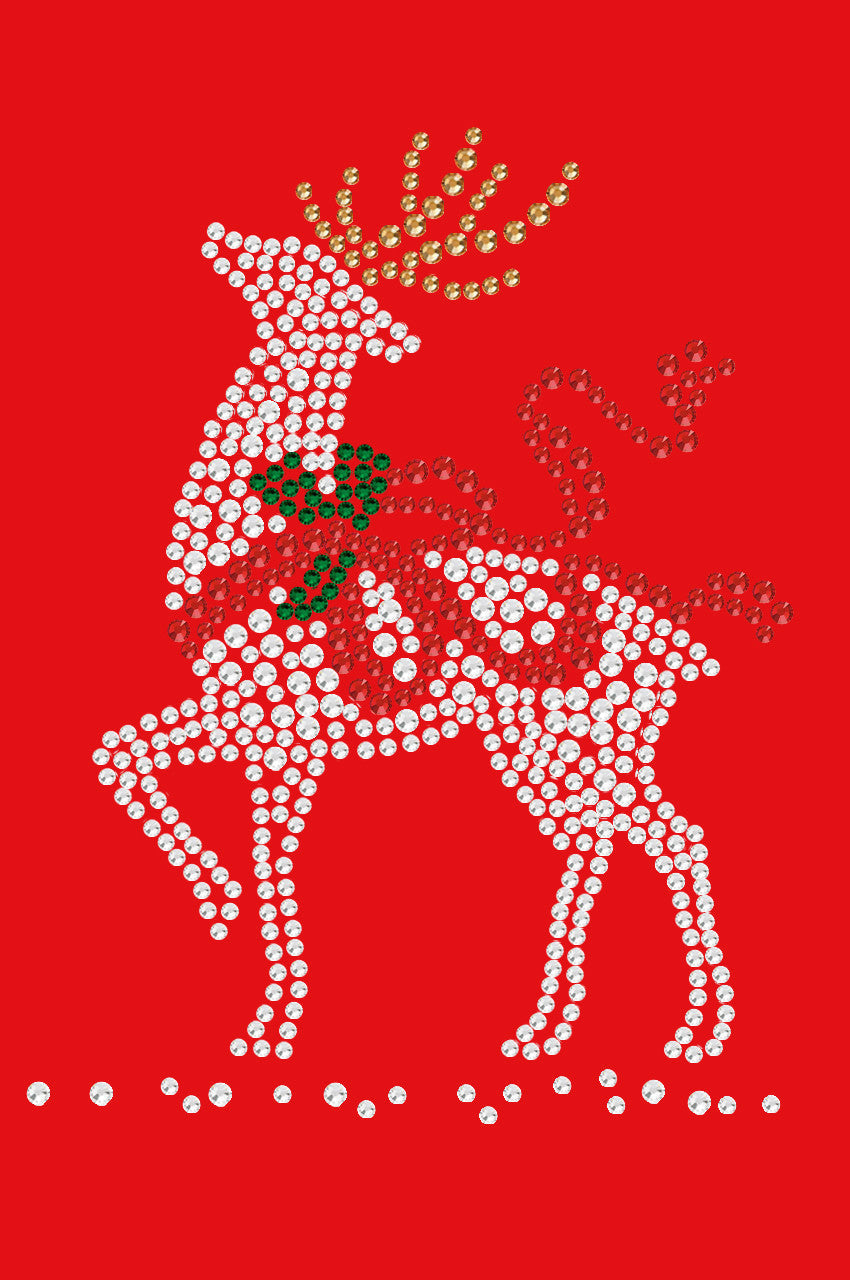 Reindeer with Red Bow - Womens Tee