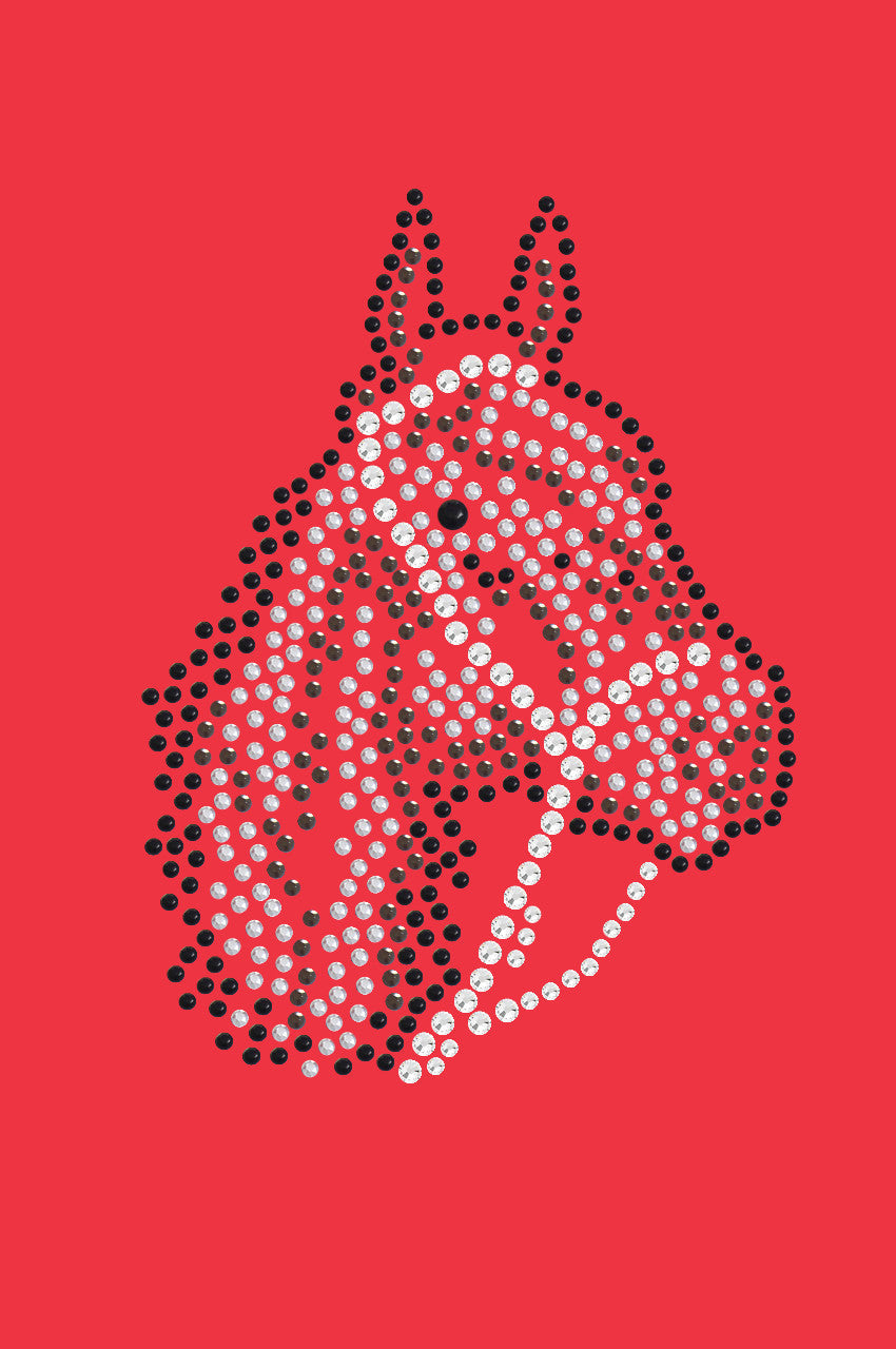 Horse Face (Brown Rhinestuds) - Womens T-shirt