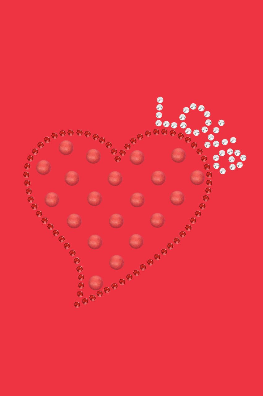 Small Love Polka Dot Heart - Womens T-shirt