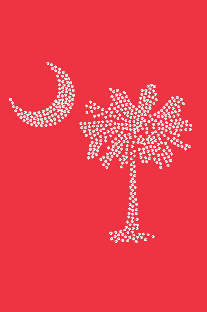 Palmetto Tree & Moon - Womens T-shirt