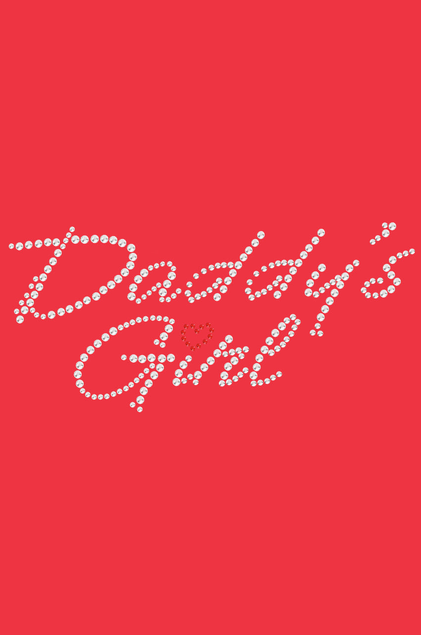 Daddys Girl with Red Heart - Womens T-shirt