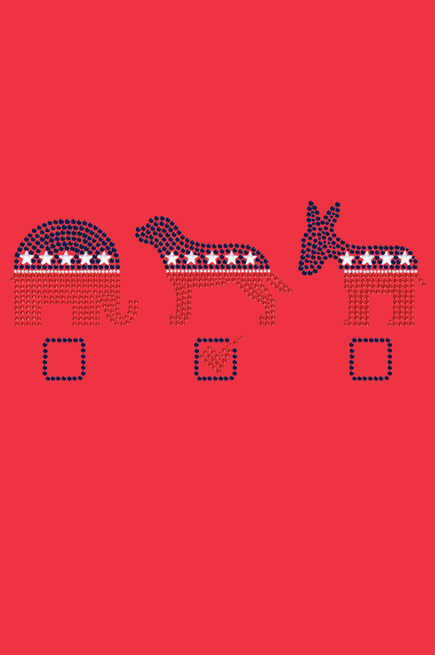 Vote Dog, Elephant, Donkey - Womens T-shirt
