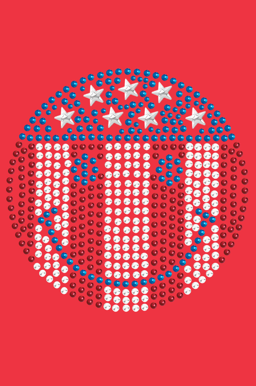 Happy Face Red, White, & Blue -Bandanna