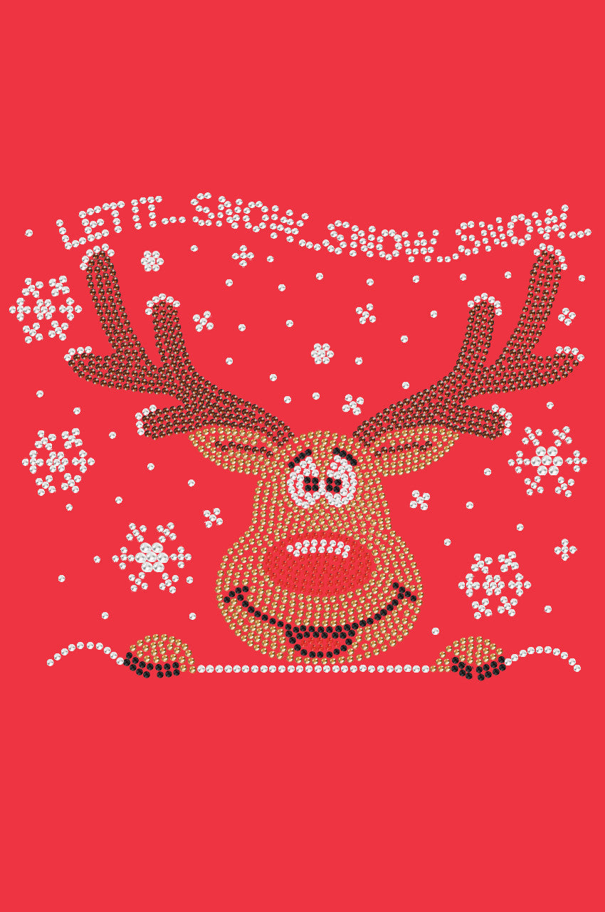 Let it Snow - Red Nose Reindeer - Womens T-shirt