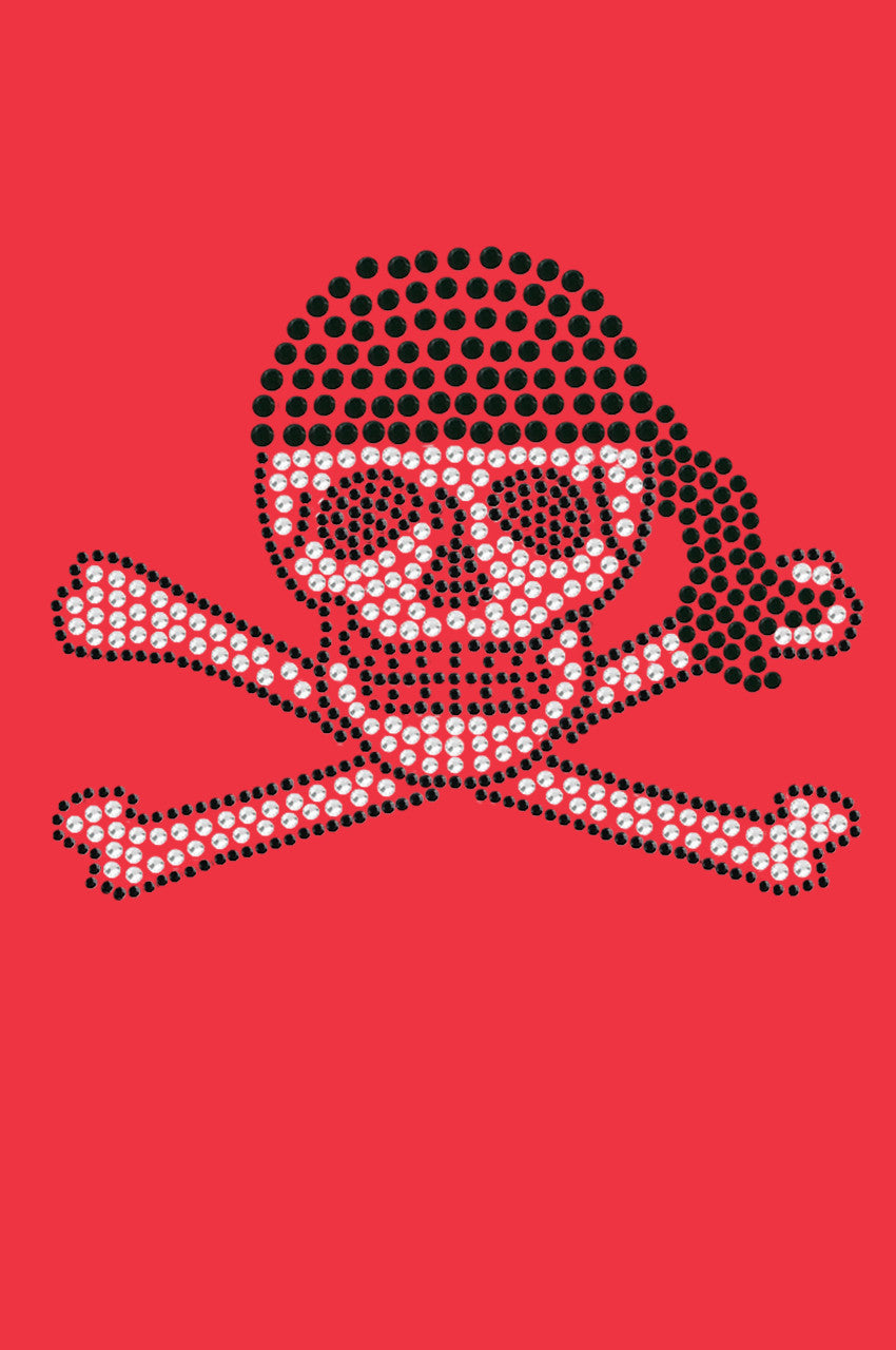 Skull with Black Bandanna - Womens T-shirt