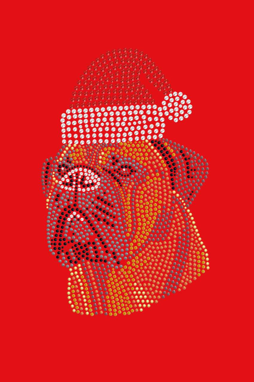 Bullmastiff with Santa Hat - Womens Tee