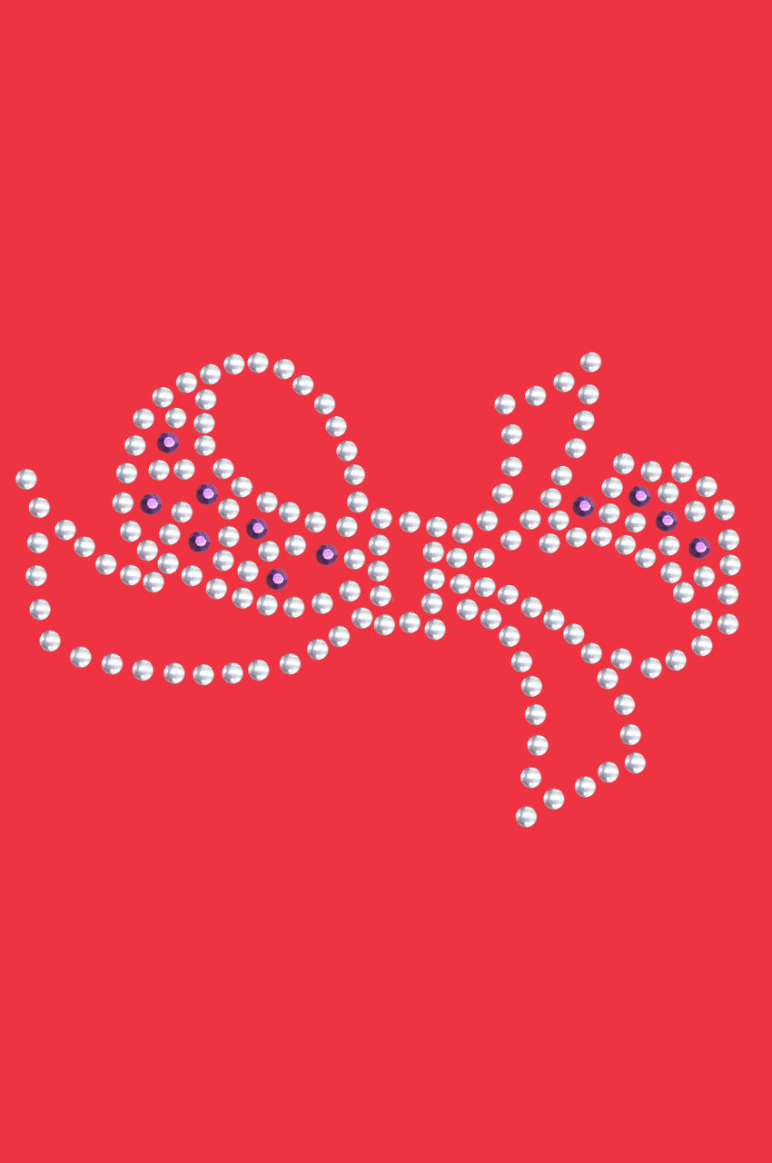 Bow (Purple & Silver) - Bandanna