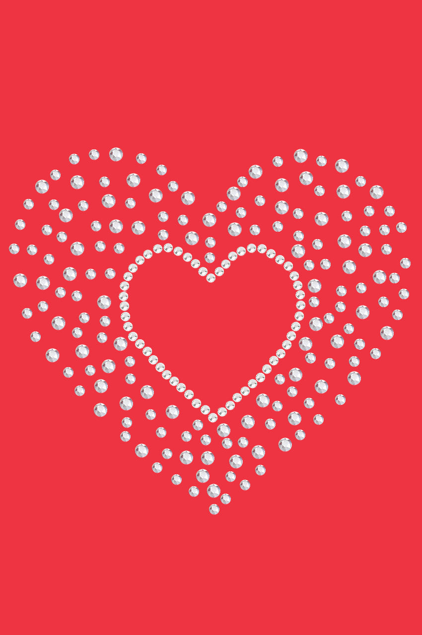 Heart with Scattered Stones - Womens T-shirt