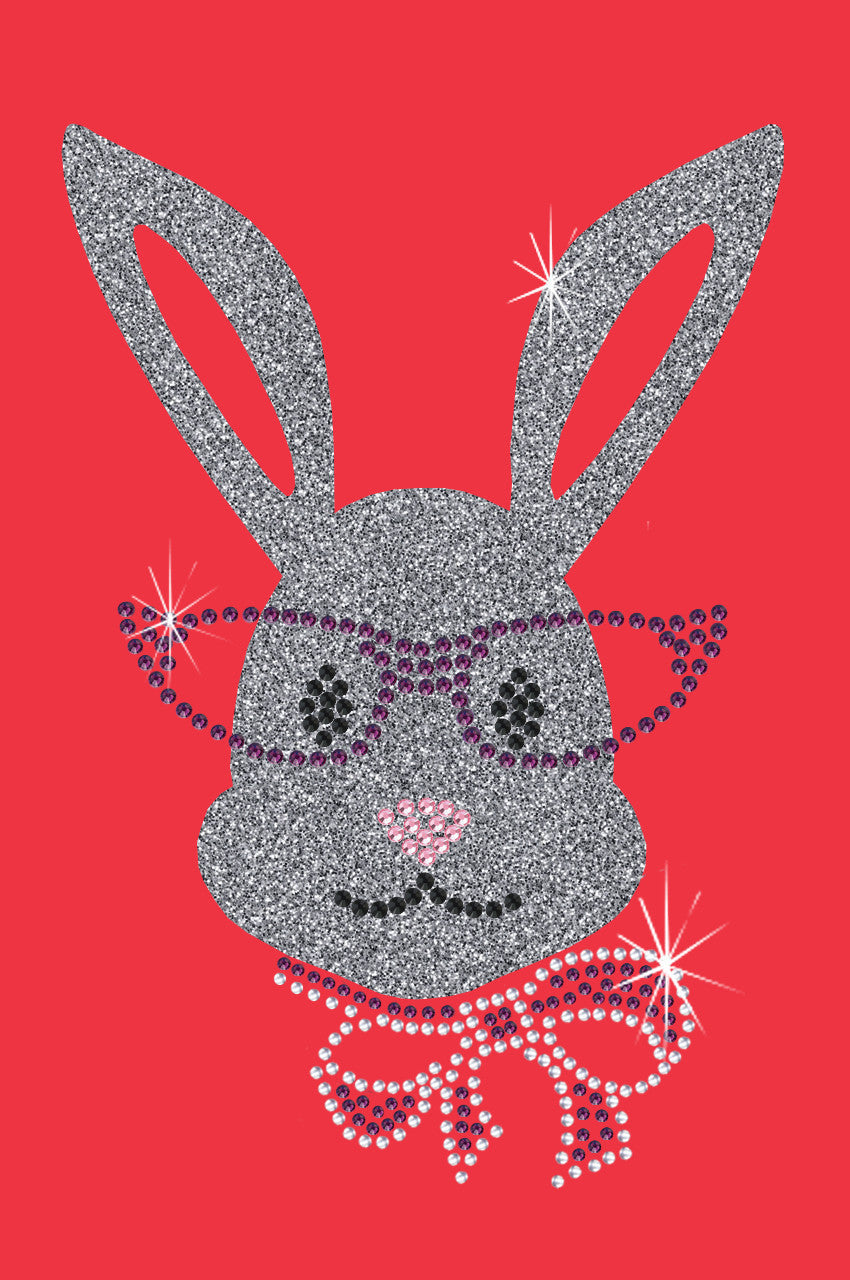 Girl Bunny with Glasses and Bow - Women's Tee