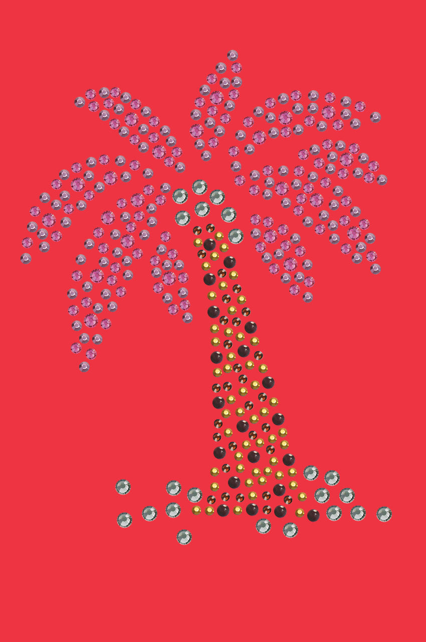 Palm Tree (Pink) - Womens T-shirt