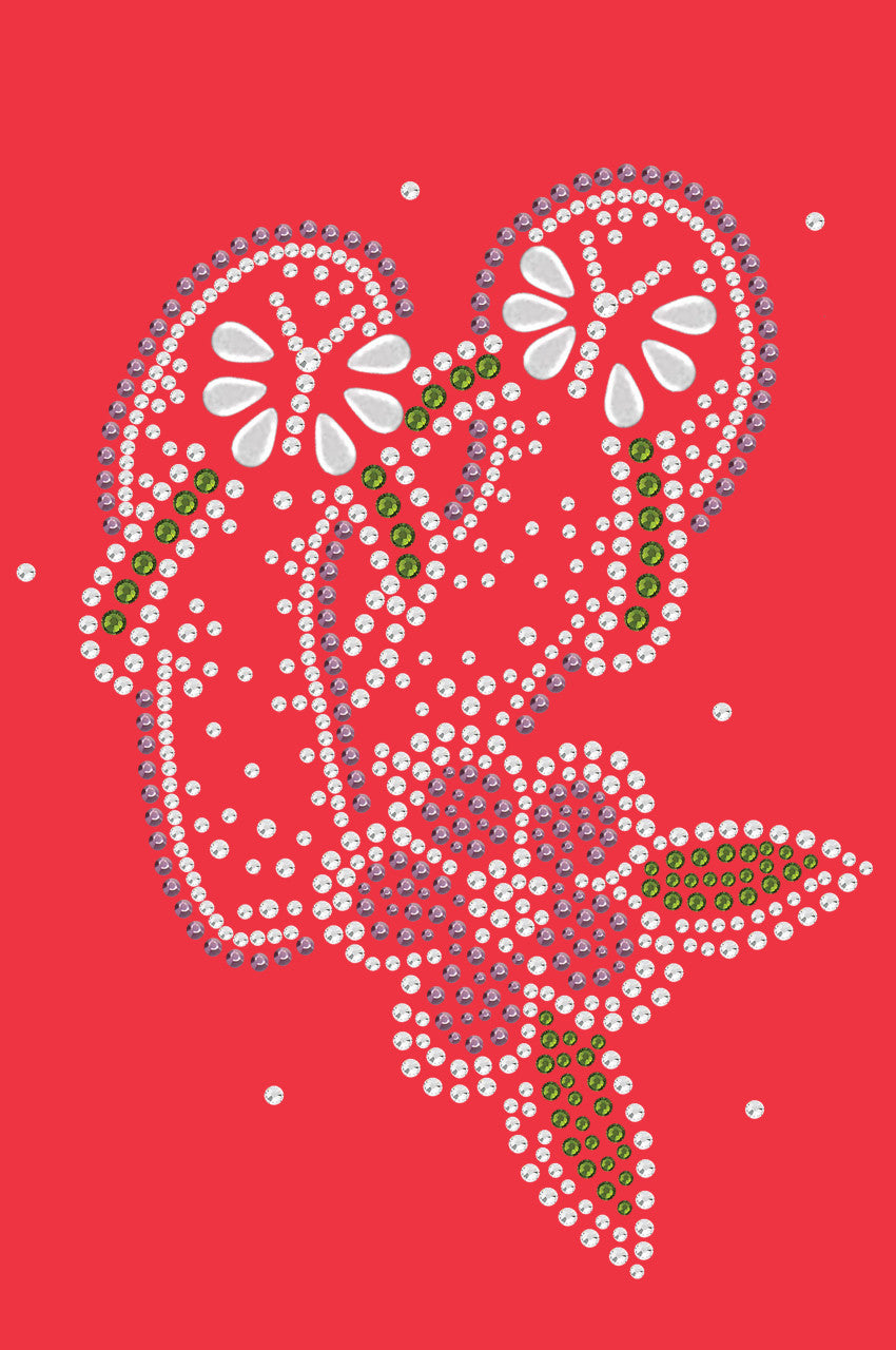 Pink Flip Flops with Flowers - Womens T-shirt