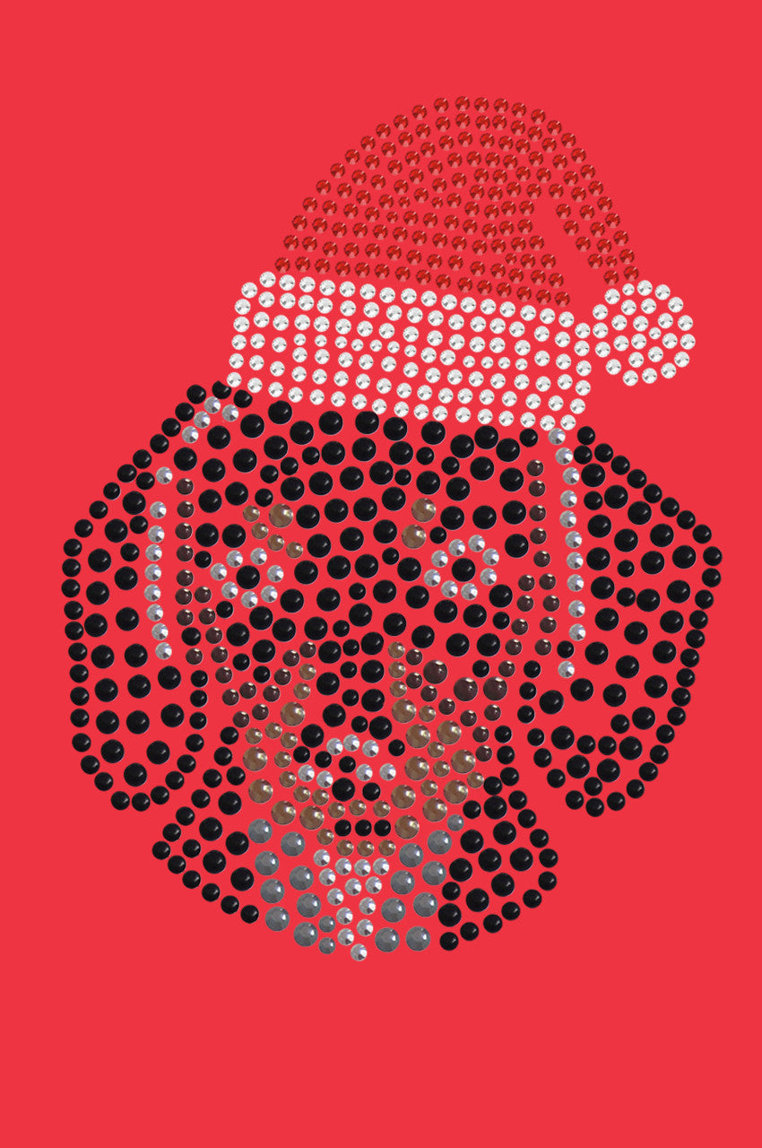 Dachshund Face with Santa Hat - Bandana