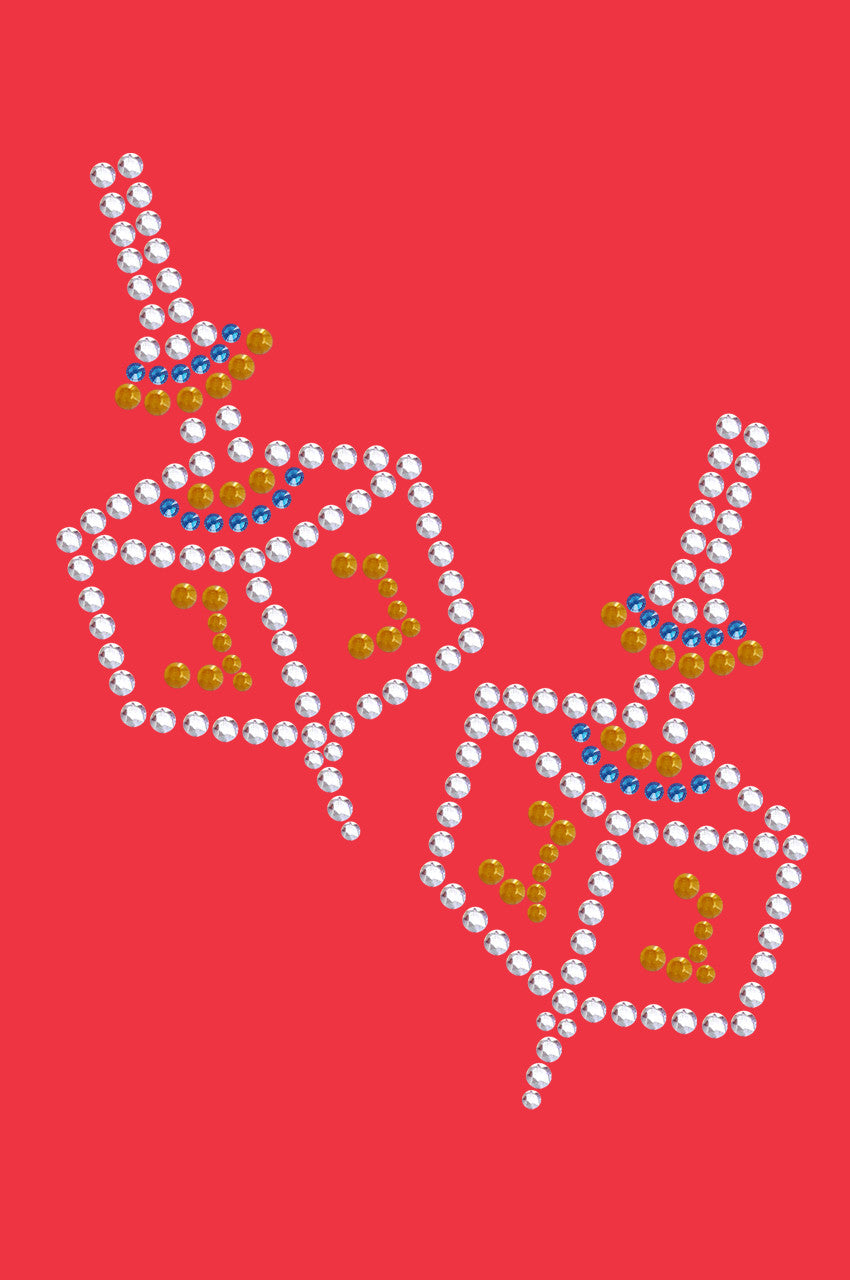 Dreidel - Small (Blue, Silver, & Gold) - Women's T-shirt