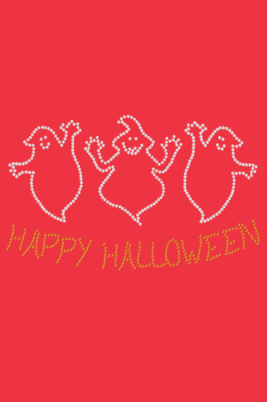 Happy Halloween Ghost - Womens T-shirt