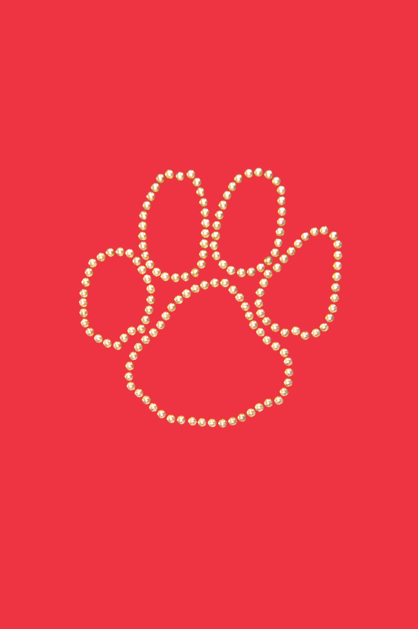 Paw (Gold Nailheads) - Womens T-shirt