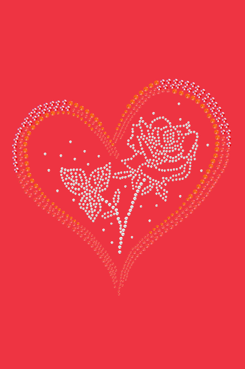 Heart with Rose - Womens Tee