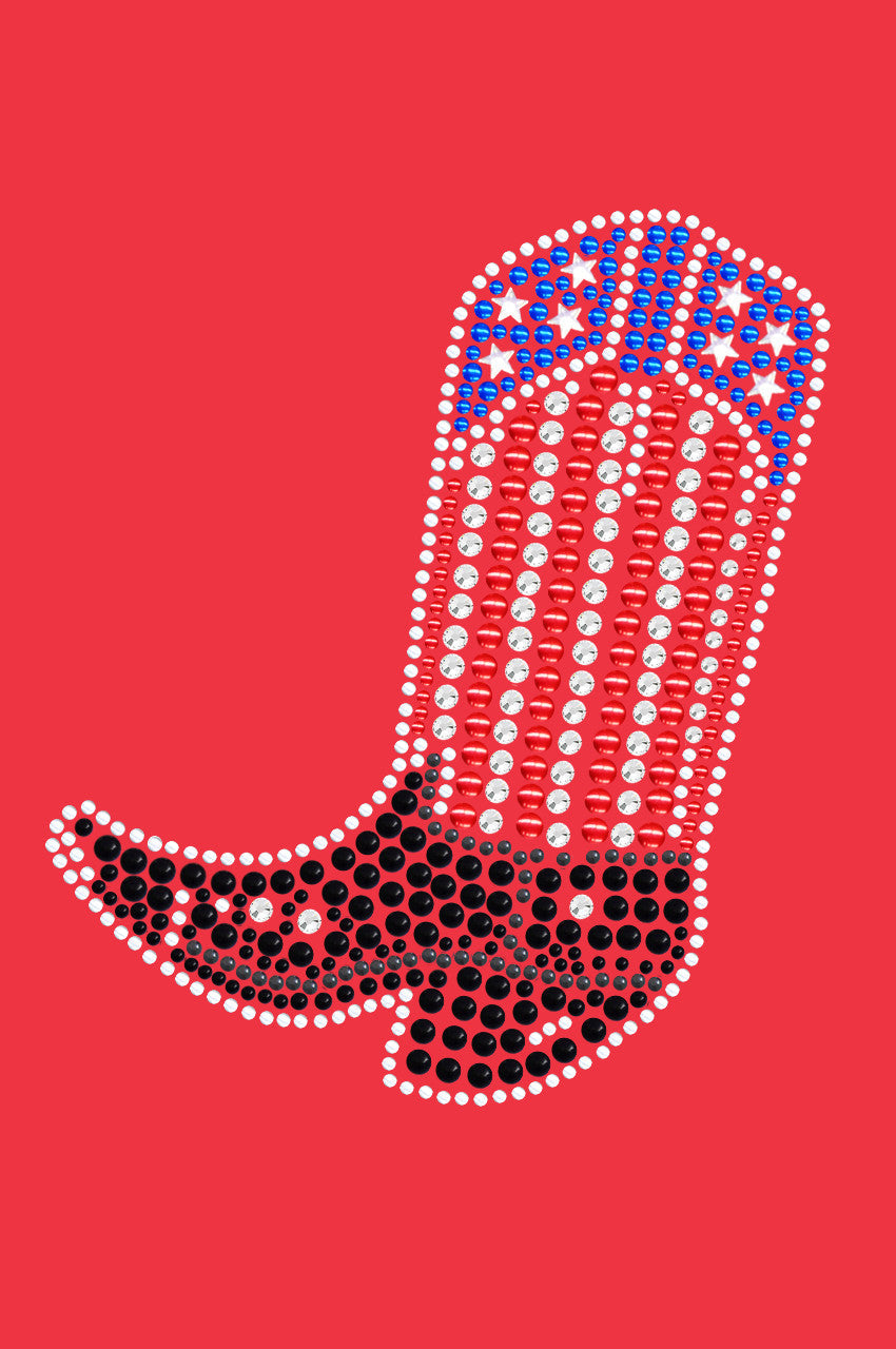 Boot (Red, White, & Blue) - Womens T-shirt