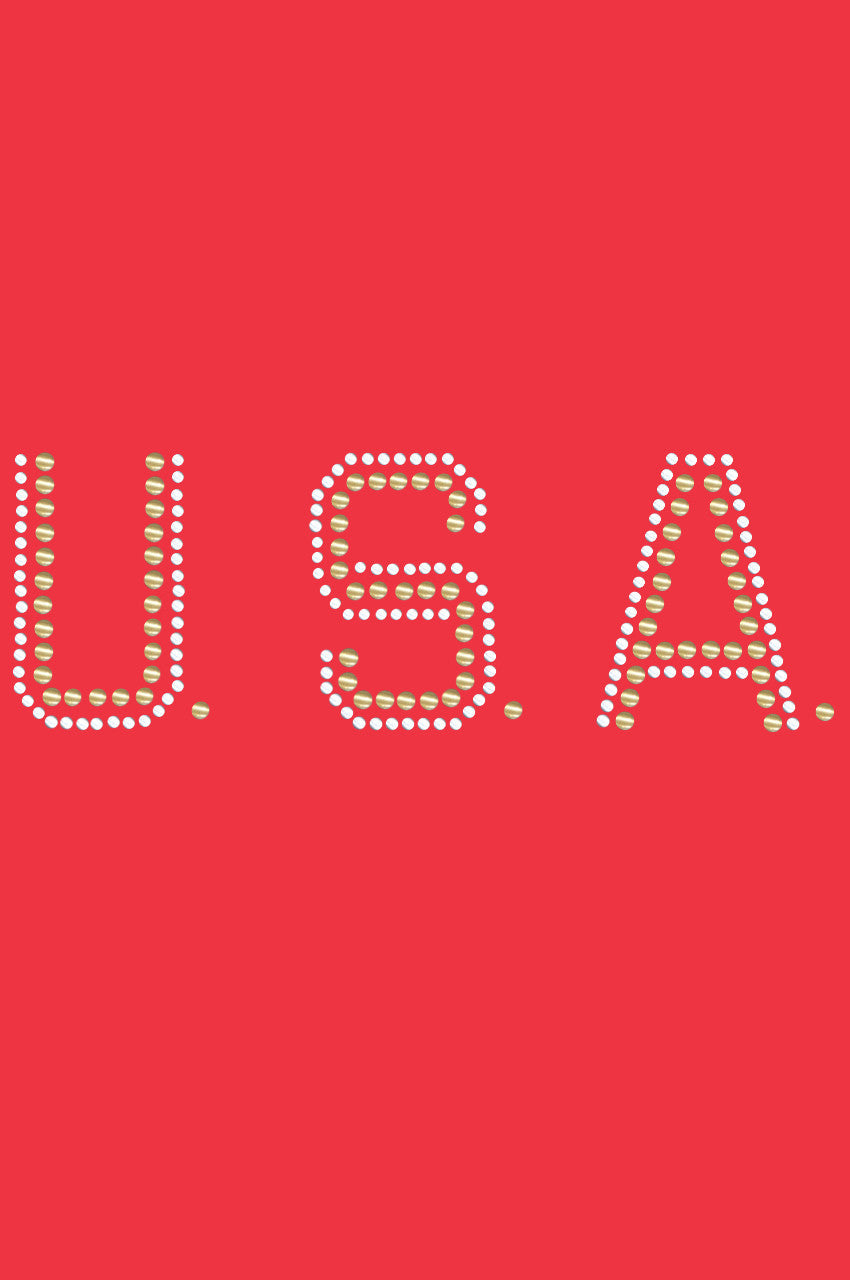 USA (Gold & Silver Nailheads) - Womens T-shirt