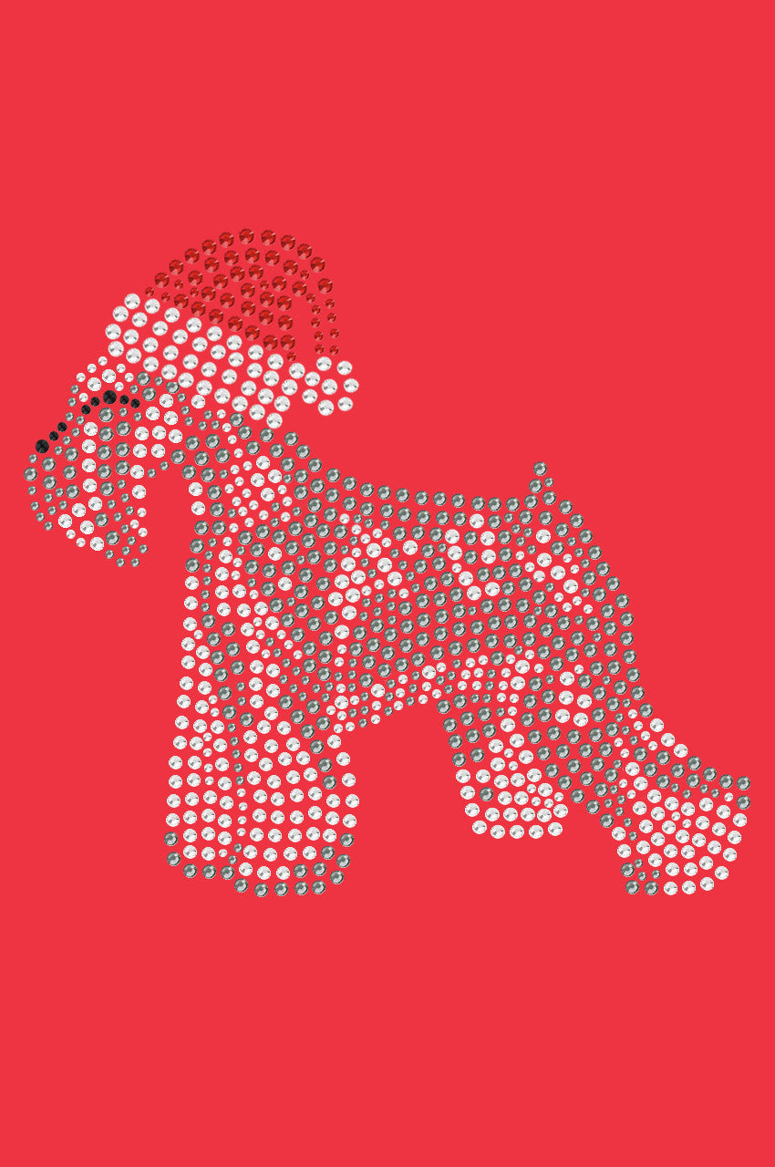 Schnauzer with Santa Hat - Womens T-shirt