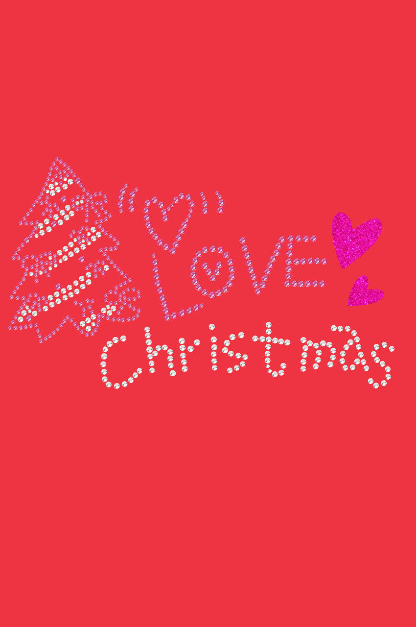 Love Pink Christmas - Womens T-shirt