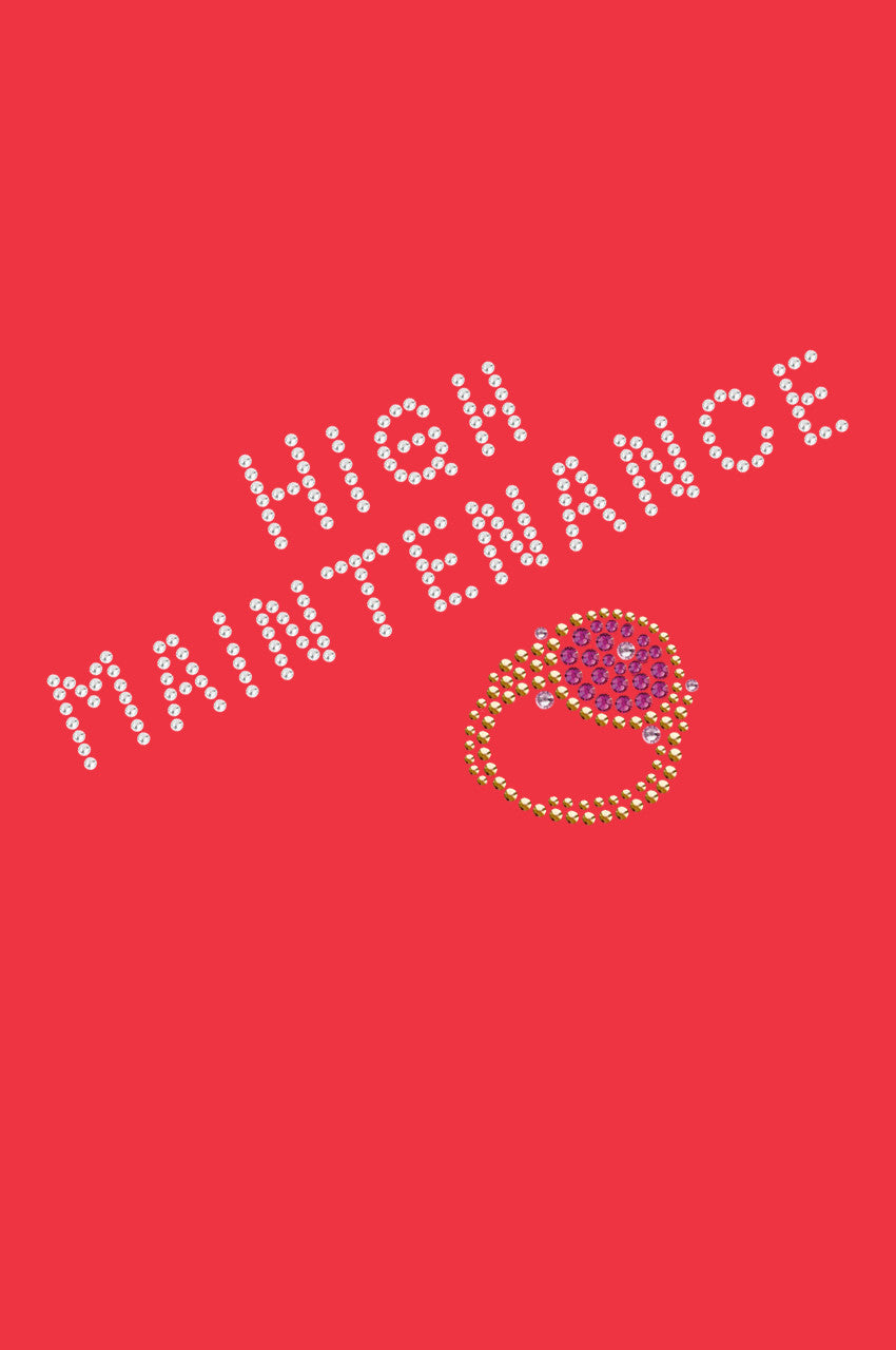 High Maintenance - Austrian crystal Fuchsia Ring - Womens T-shirt