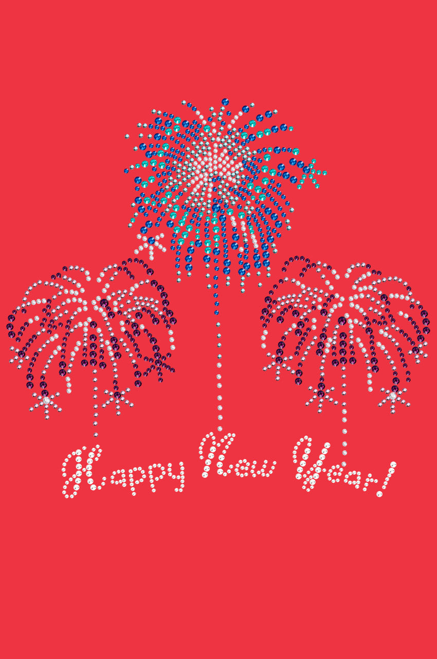 Happy New Year Fireworks - Womens T-shirt