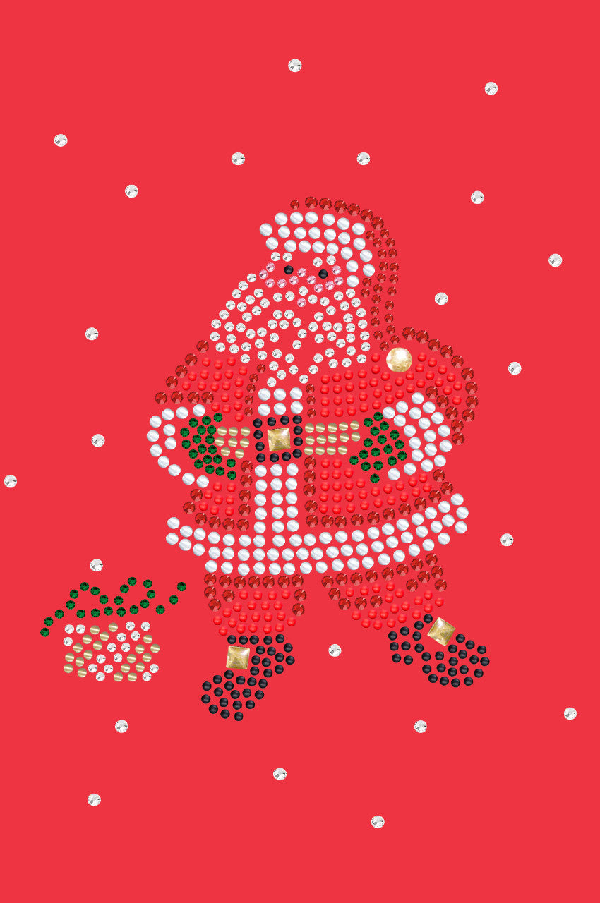 Santa with Snowflakes - Womens T-shirt