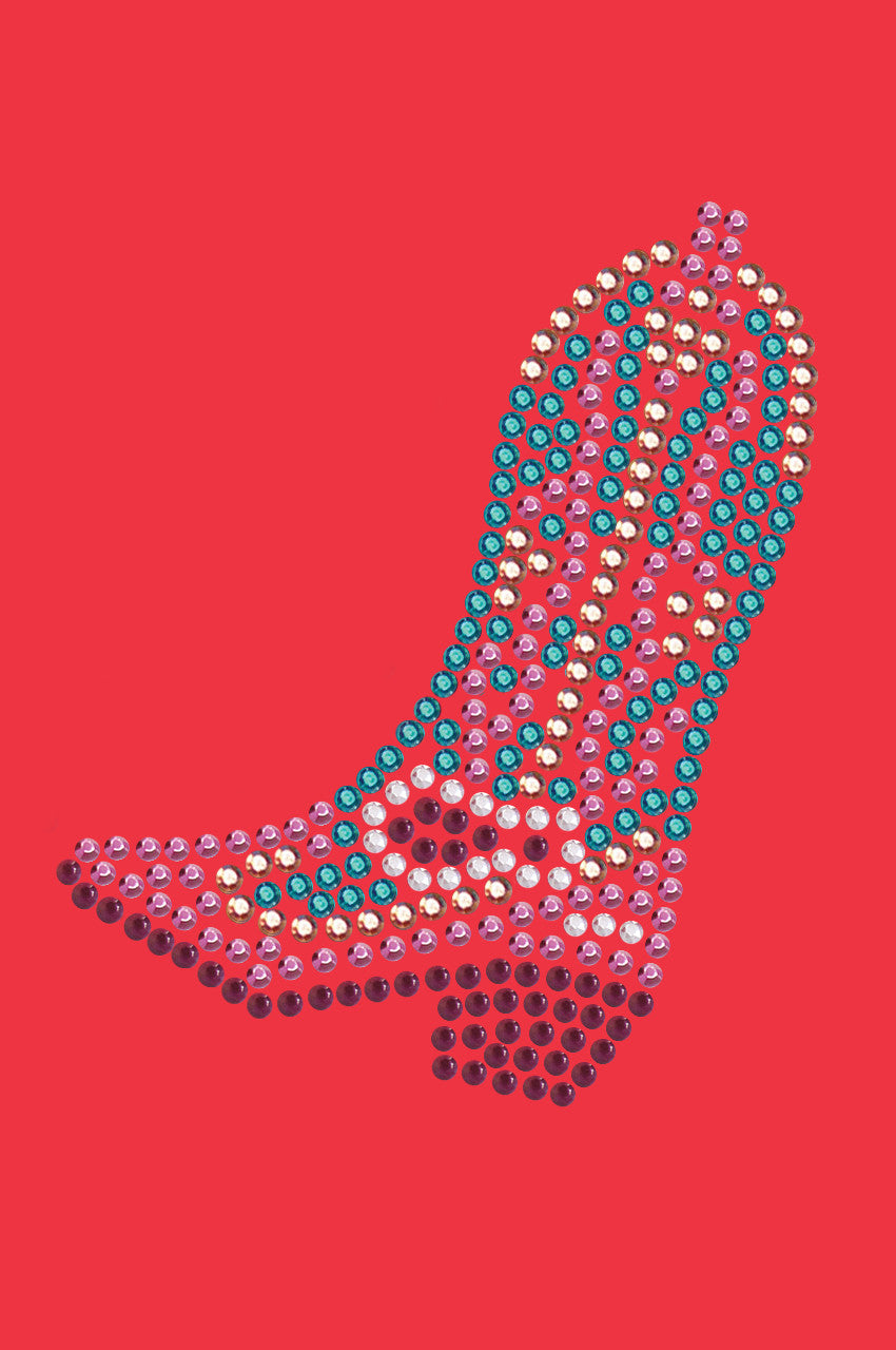 Boot (Pink & Turquoise) - Womens T-shirt