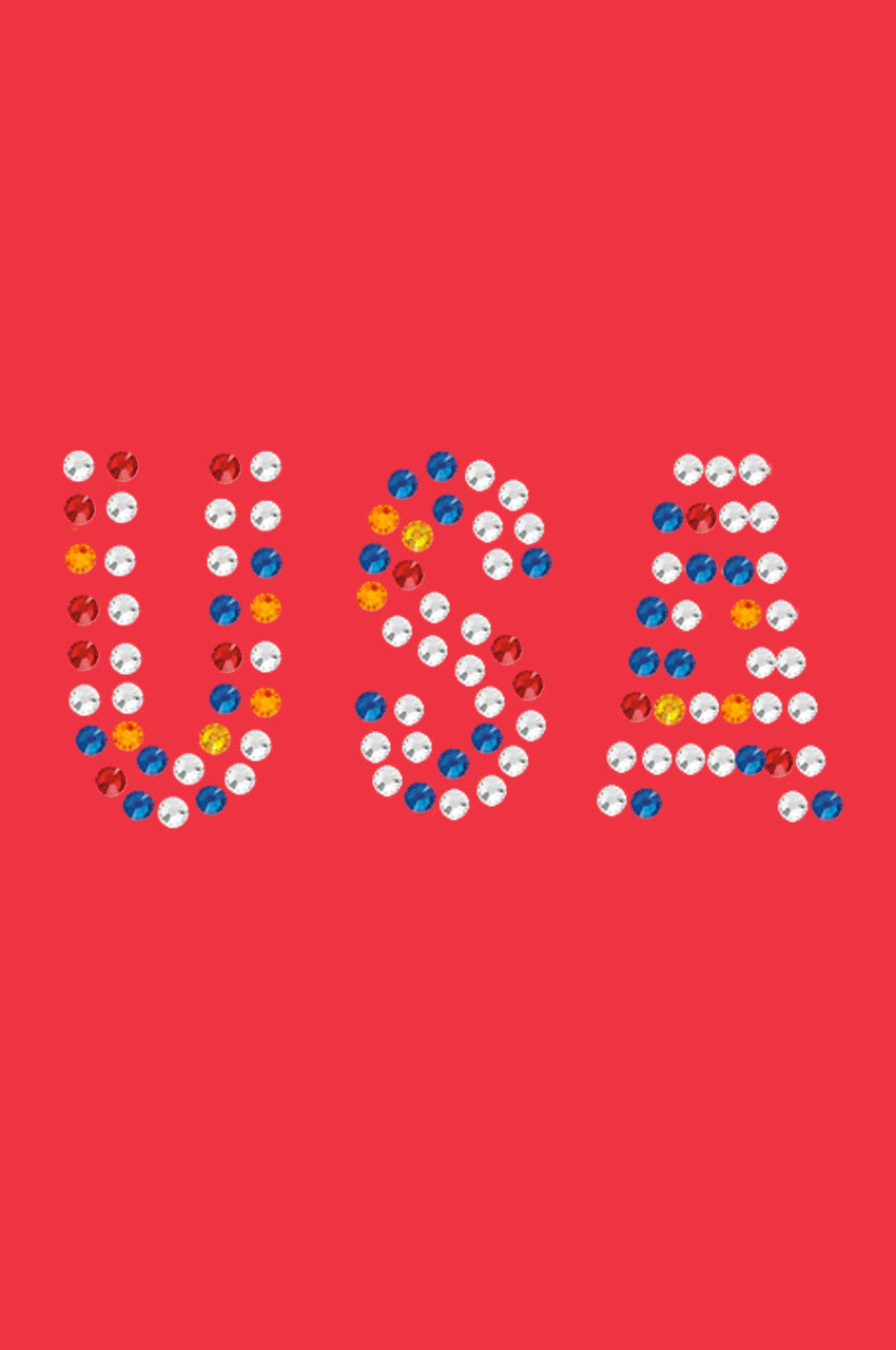 USA - Multicolor Rhinestones - Bandanna