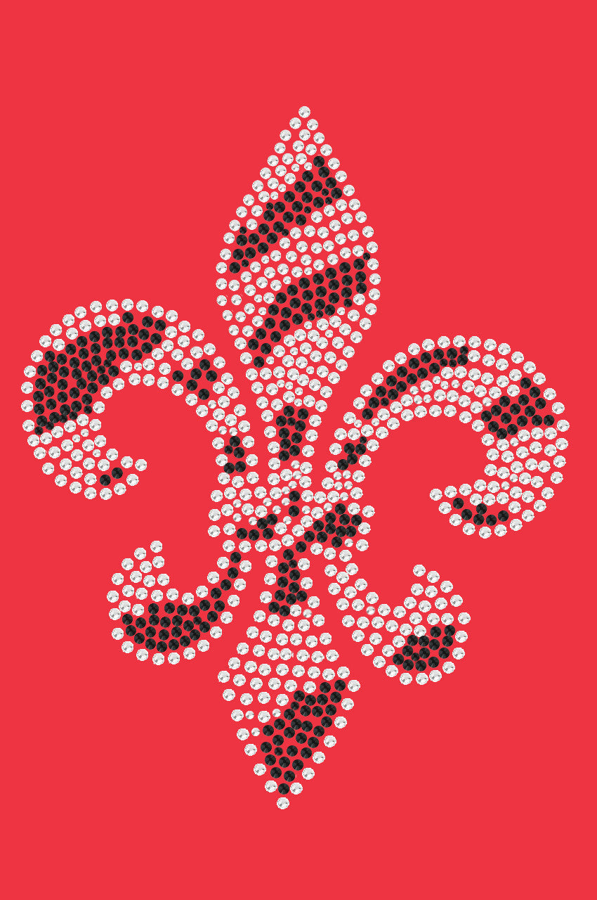 Fleur de Lis (Zebra Print) - Womens T-shirt