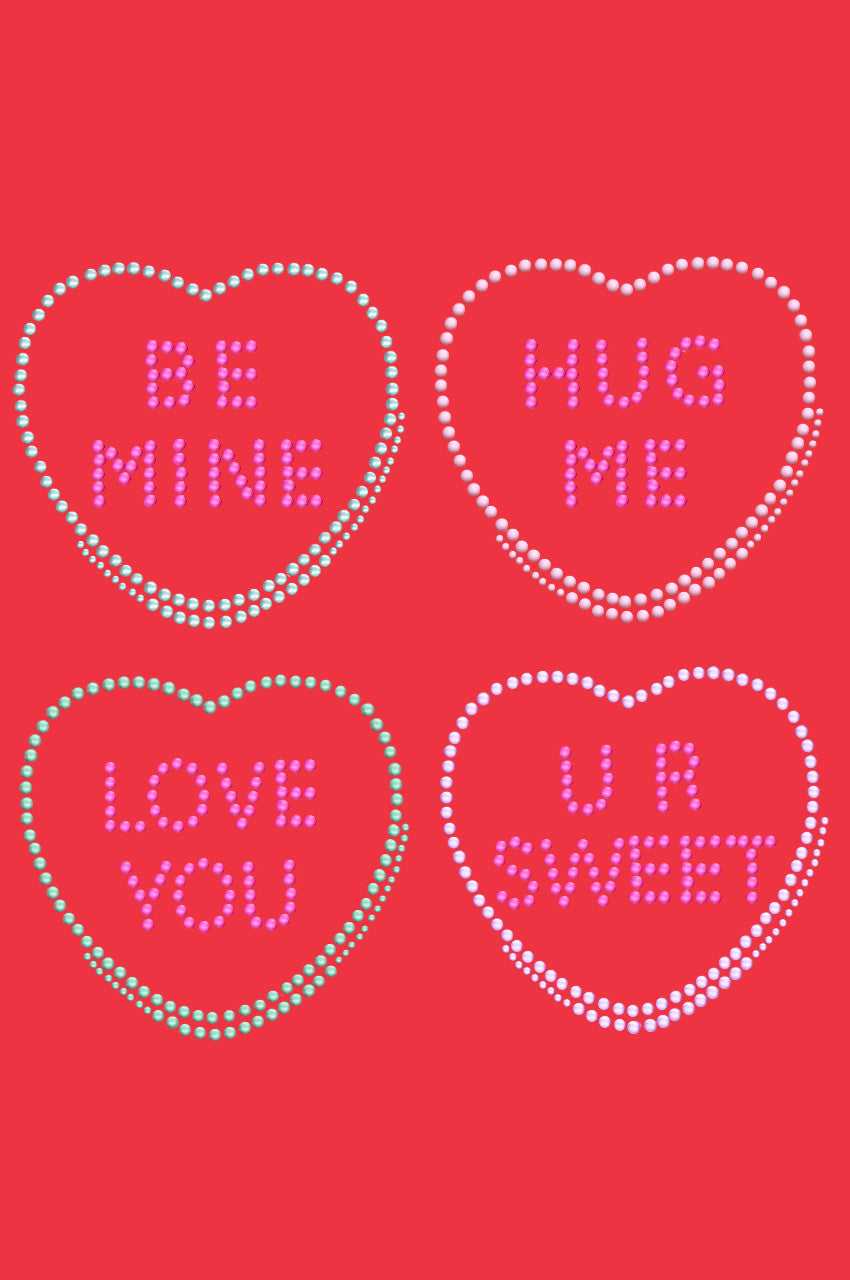 Candy Conversation Hearts - Womens T-shirt