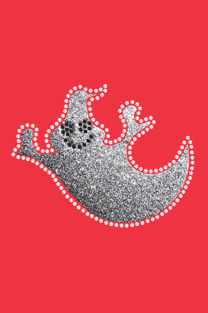 Silver Glitter Ghost - Womens T-shirt