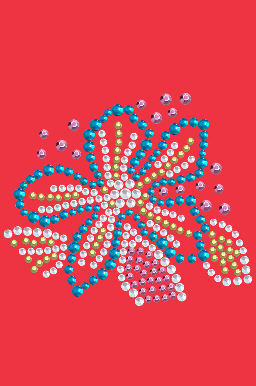 Turquoise Flower - Womens T-shirt