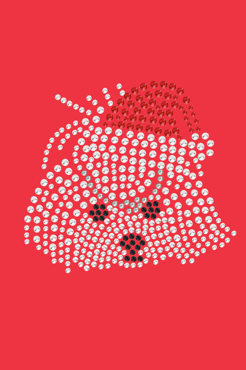 Maltese Face with Santa Hat - Bandana