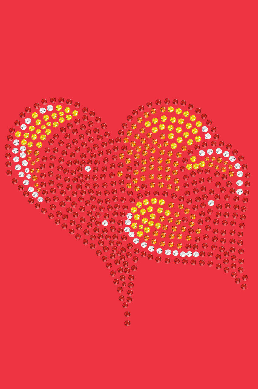 Red, Orange & Yellow Hearts - Womens T-shirt