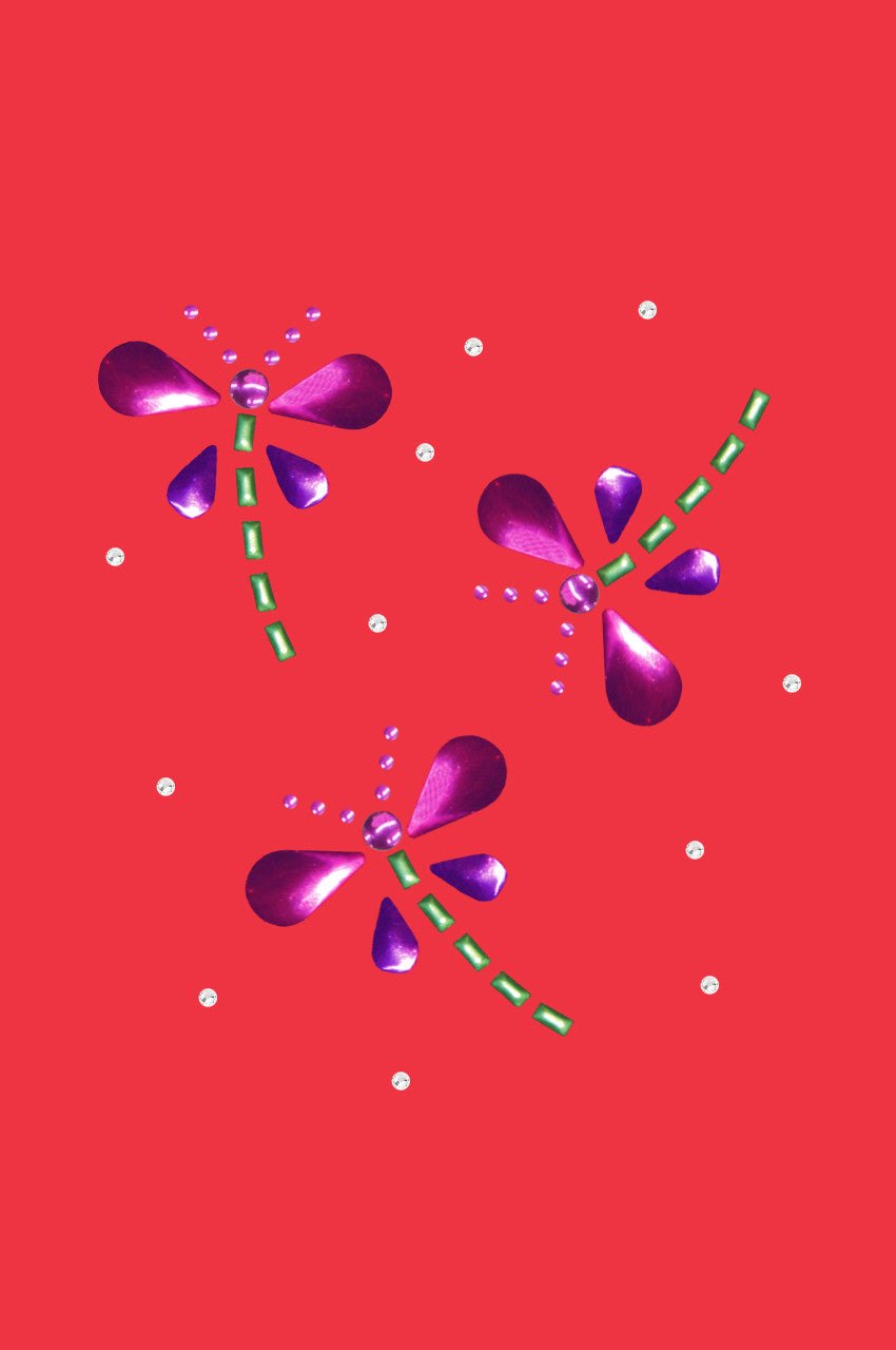 Pink & Purple Nailhead Dragonflies - Bandannas