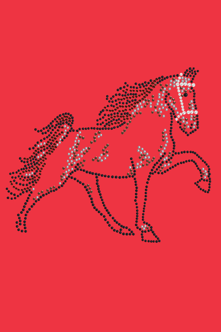 Horse (Brown Rhinestuds) - Women's T-shirt