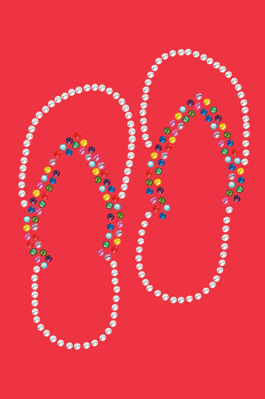 Flip Flops (Rhinestone) - Womens T-shirt