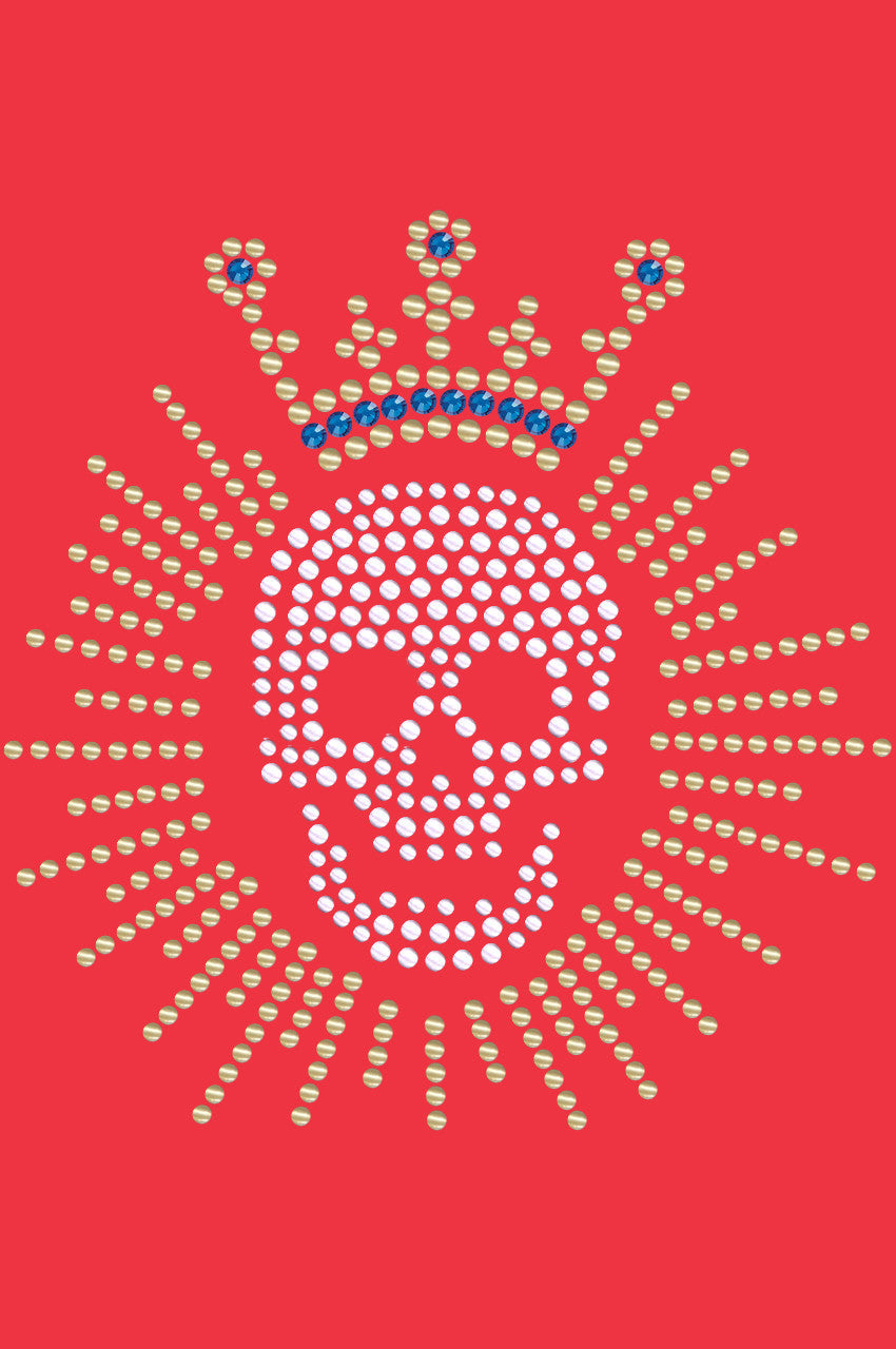 Skull with Austrian crystal Crown - Womens T-shirt