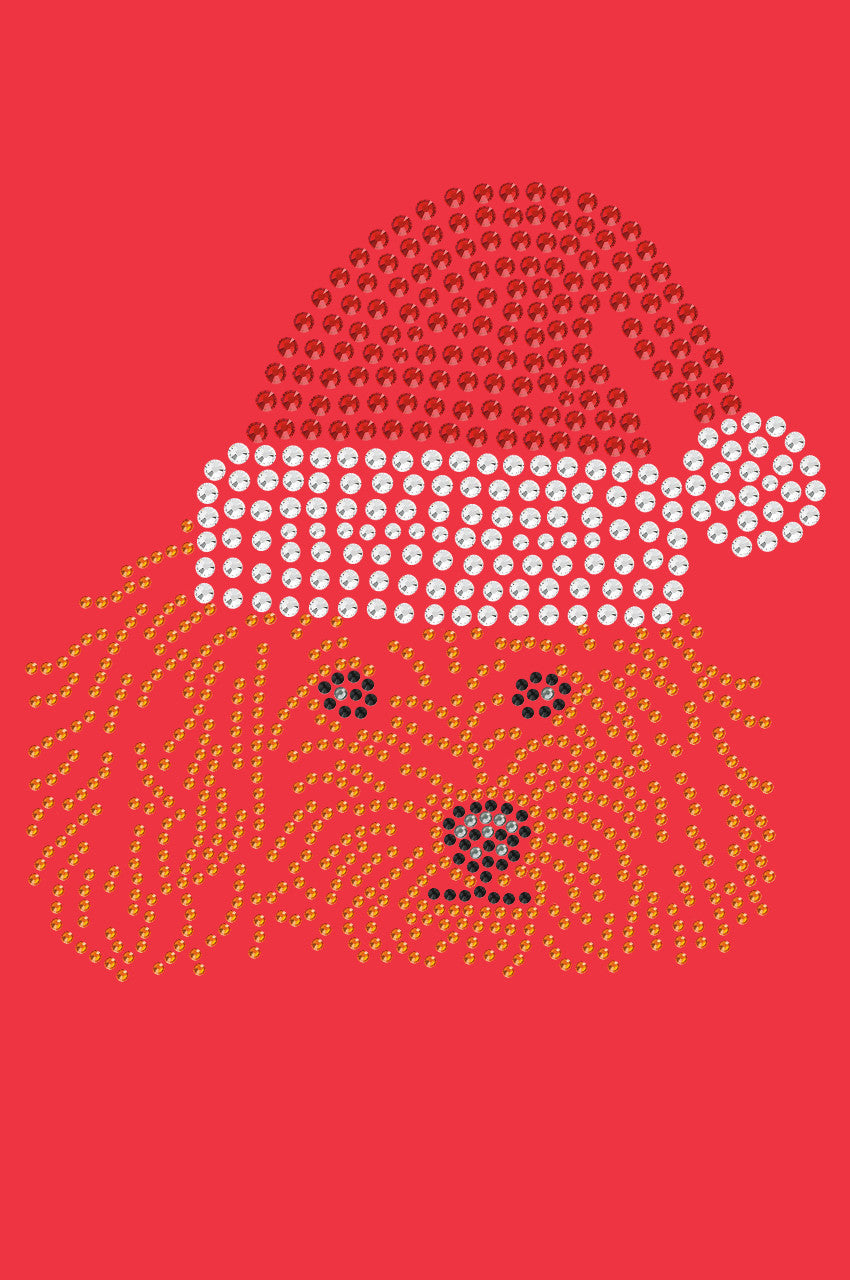 Poodle (Teddy) with Santa Hat - Bandana