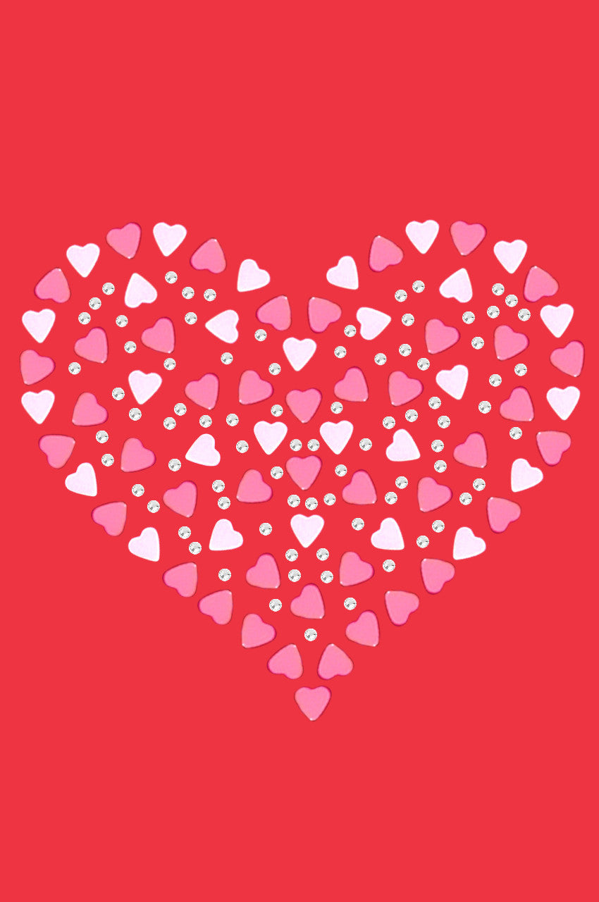 Pink Nailhead Hearts Bandanna