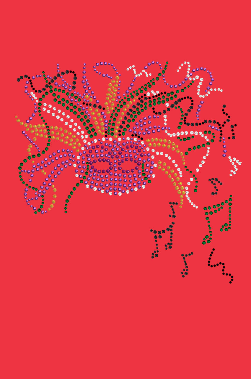Mask with Music Notes - Womens T-shirt