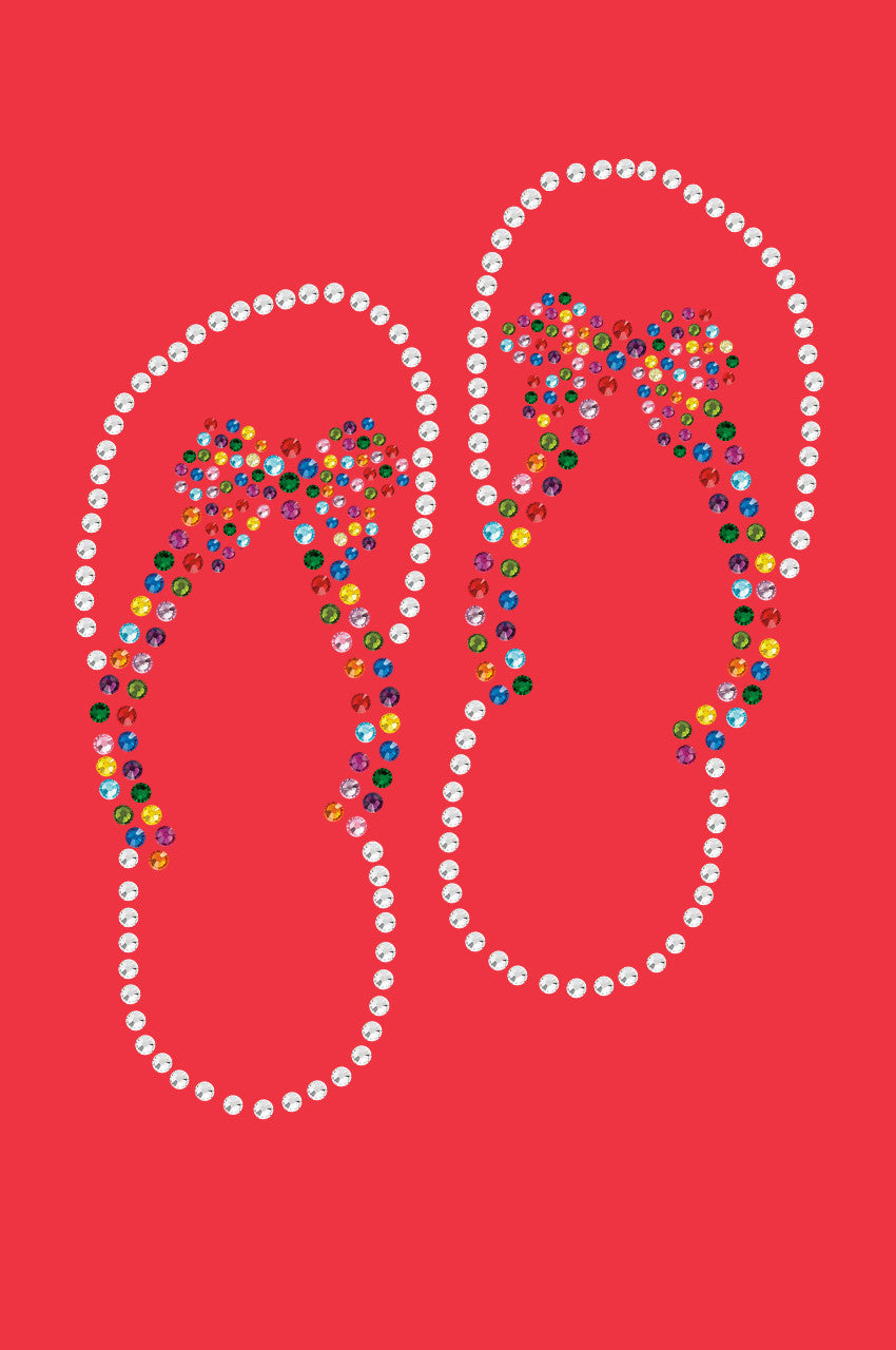 Flip Flops with Bow - Dog Tank - Womens T-shirt