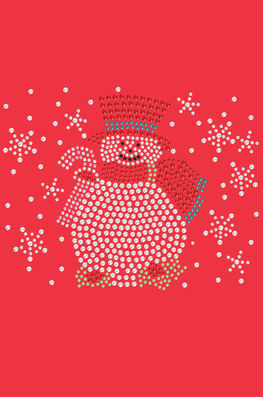 Snowman with Snowflakes - Women's T-shirt